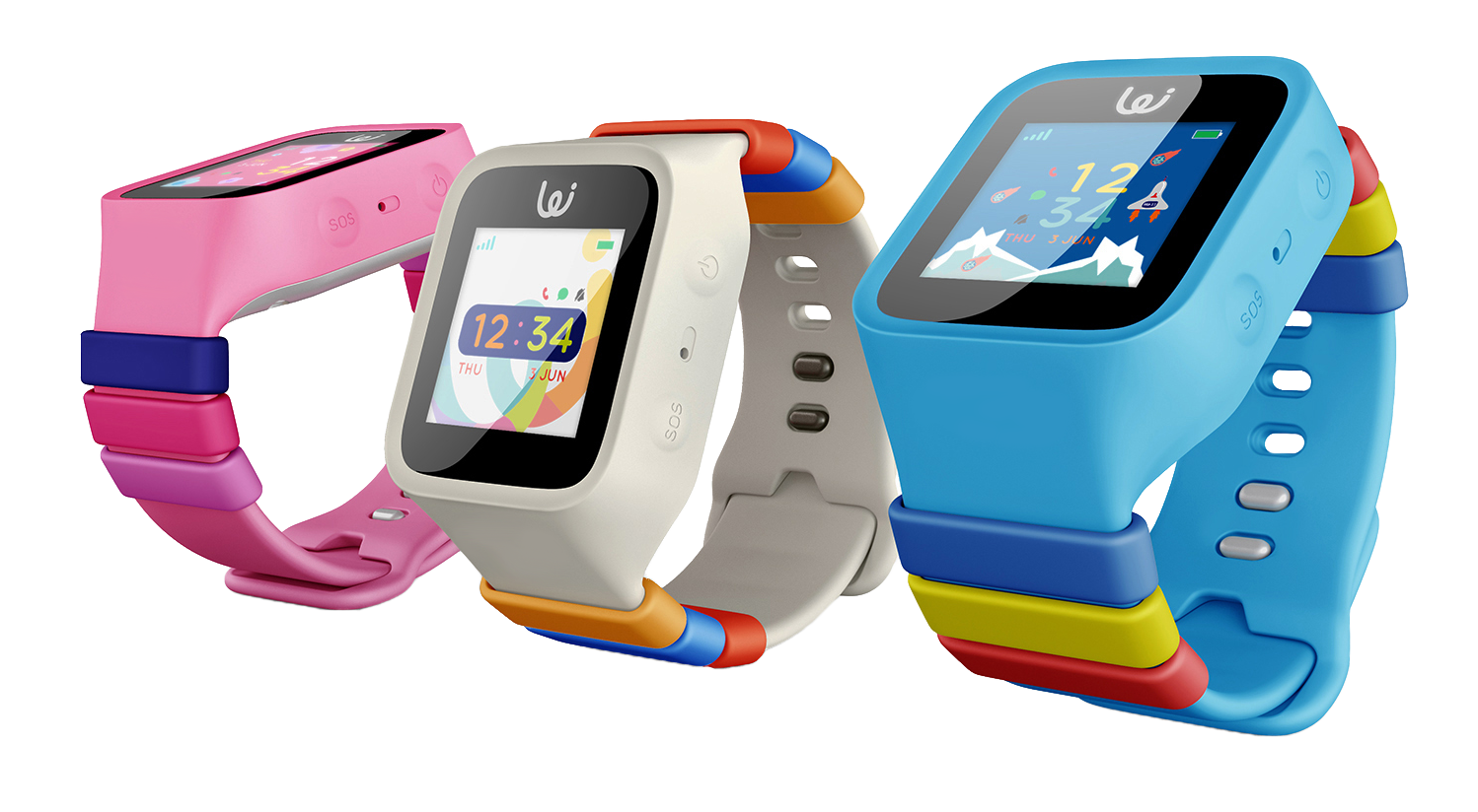 GPS Wizard Watch Pink, White, Light Blue